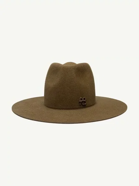 RUSLAN BAGINSKIY klobuk s širokim robom Fedora Hat bež
