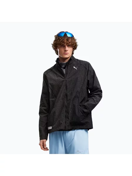Geacă de alergare pentru bărbați PUMA Run Brightstride WindCELL puma black negru