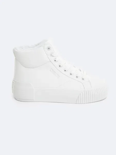 Zateplené tenisky Big Star na platformě bílé