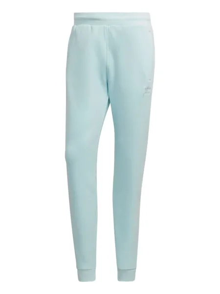 Dzianinowe haftowane polo Adidas w paski szare