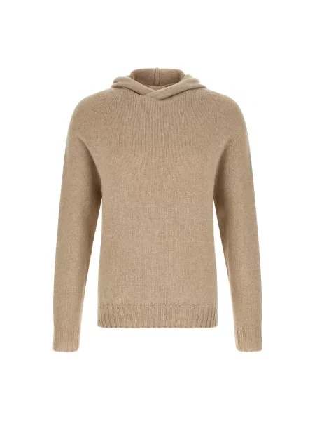 Bluza z kapturem Ma'ry'ya wełniana z kapturem beżowa
