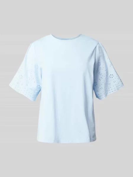 T-shirt o kroju regular fit z ażurowym wzorem model ‘YASLEX’ Y.a.s