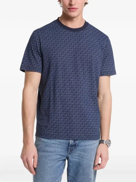 Tricou Michael Kors cu autograf albastru