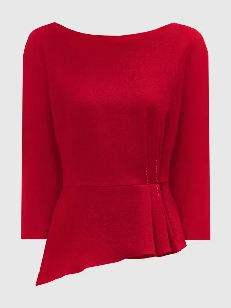 Блуза з вовни з драпіруванням Lanvin червона
