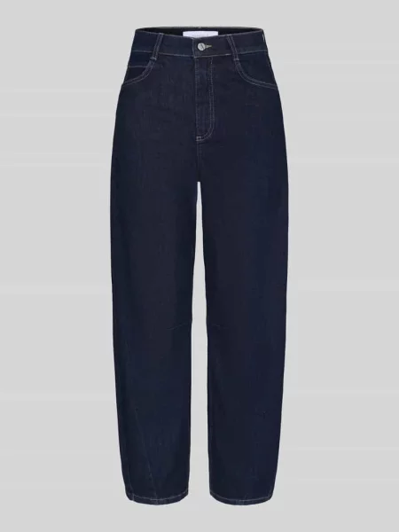Jeansy o kroju regular fit barrel z mieszanki bawełny model ELLY' Angels granatowe