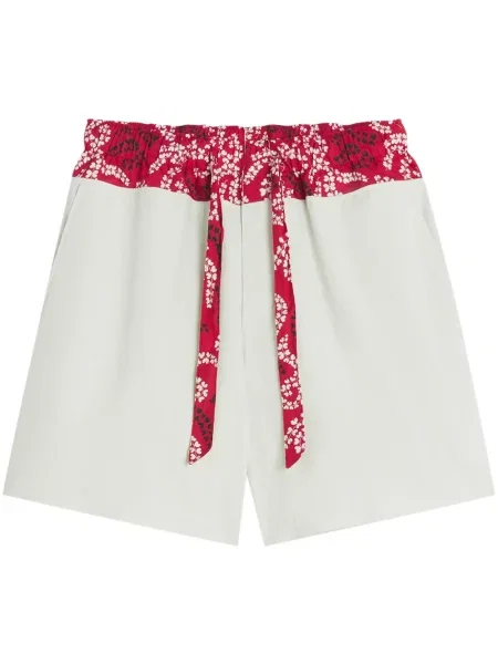 Pantaloni scurți Lanvin cu model floral cu imagine alb