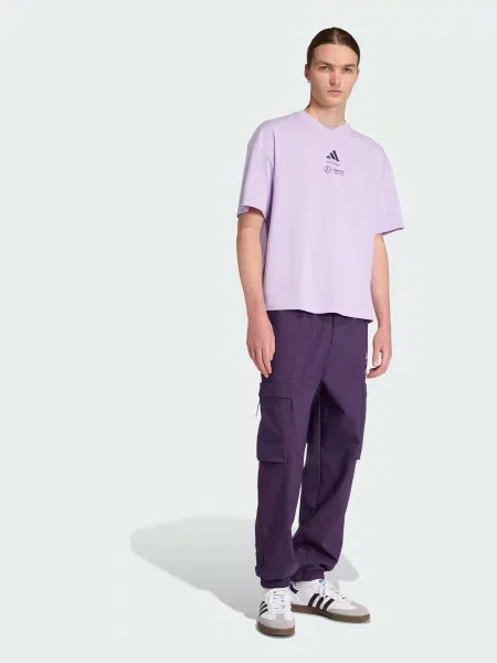 Штани спортивні adidas комбінований верх фіолетовий