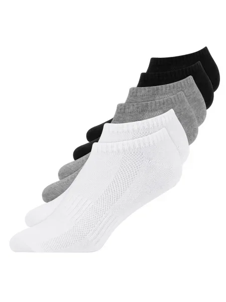 SNOCKS Nogavice siva / črna bela