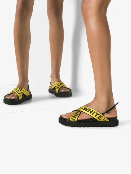 Cu centură curea Off-white din piele alb