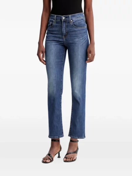 Magas derekú kordbársony széles szárú farmer Levi's® kék