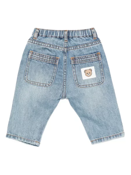 Jeansy dziecięce Moschino niebieskie