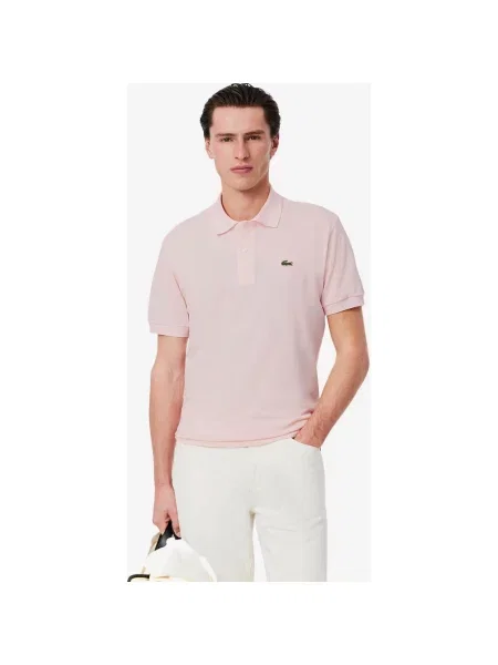 Koszulka Lacoste Classic Fit LIGHT krótki rękaw jasnoróżowy. XS różowa