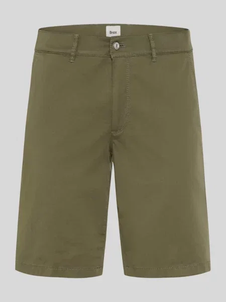Bermudy o kroju regular fit z ultralight wykończeniem model Bozen' Brax oliwkowe