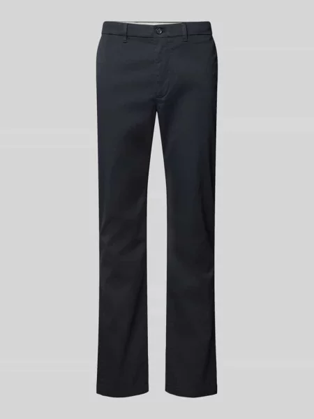 Chinosy o kroju regular fit z mieszanki bawełny model ‘DENTON’ Tommy Hilfiger granatowe