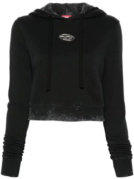 Bluza z kapturem Diesel z kapturem czarna