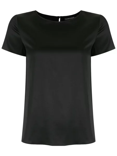 Tricou Emporio Armani de mătase negru