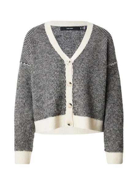VERO MODA Geacă tricotată VMFELIZE ecru negru