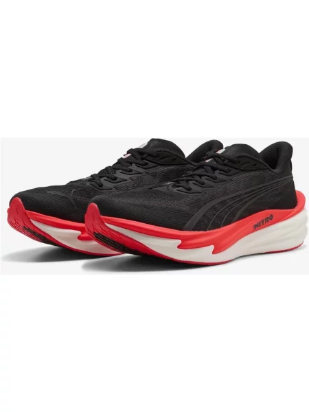 Buty do biegania Puma Deviate NITRO 4 czarny czerwony 39 biały