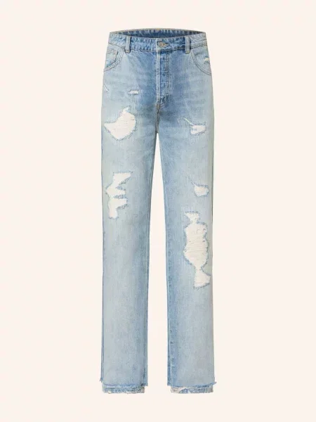 Cole Buxton Jeansy W Stylu Destroyed Regular Fit blau niebieskie