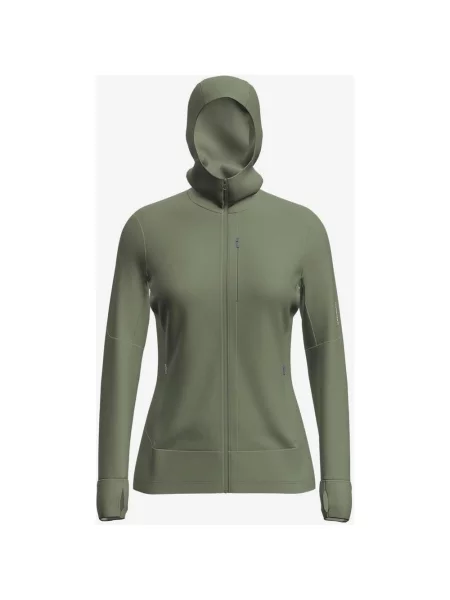 Bluza z kapturem Icebreaker Merino Quantum Full Zip XS zielona