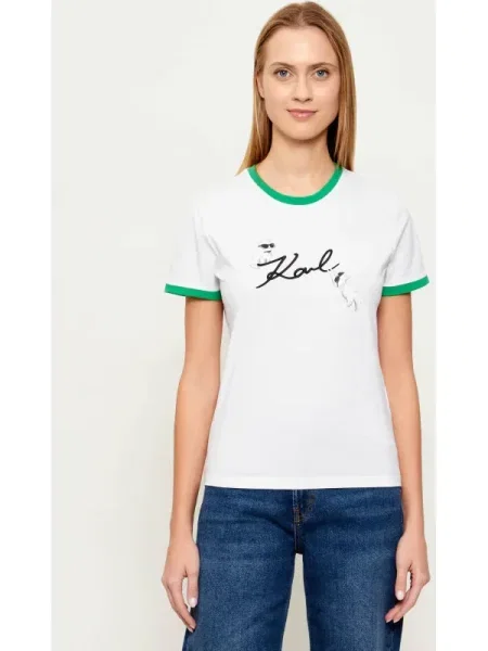 Karl Lagerfeld tricou din IKON alb