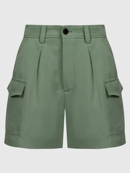 Шорти-карго з льоном Woolrich зелені