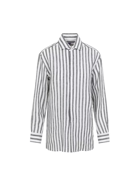 Lniana koszula w paski Ralph Lauren w paski