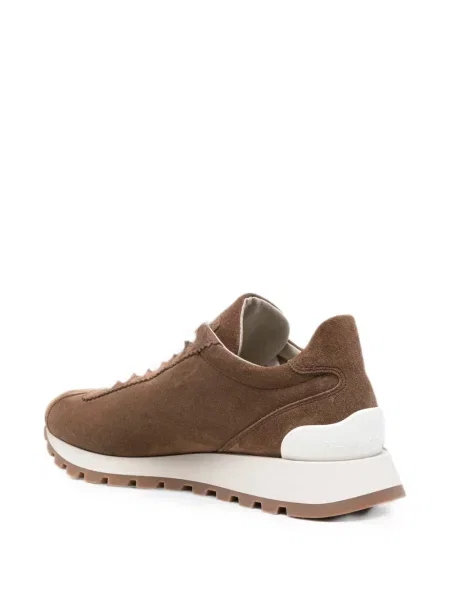 Sneakerși Brunello Cucinelli din piele de căprioară maro