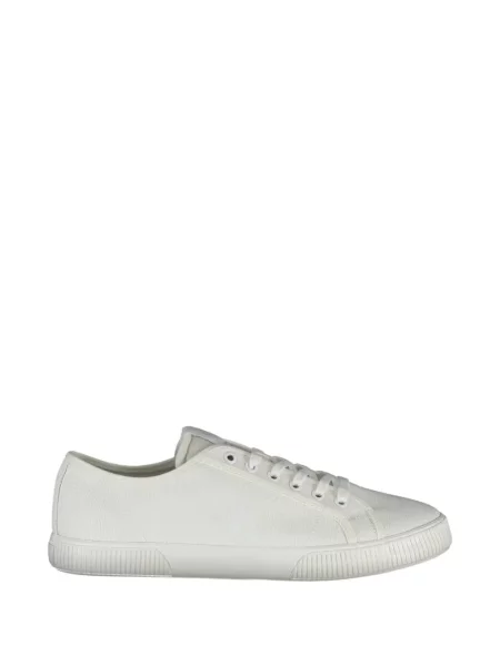 Sneakerși Calvin Klein cu imagine din canvas alb