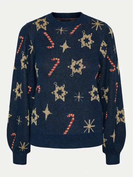 Pieces Megztinis Sugar Tamsiai mėlyna raudona