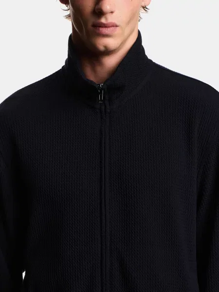 Кофта Emporio Armani темно-синій поліестер/віскоза синій