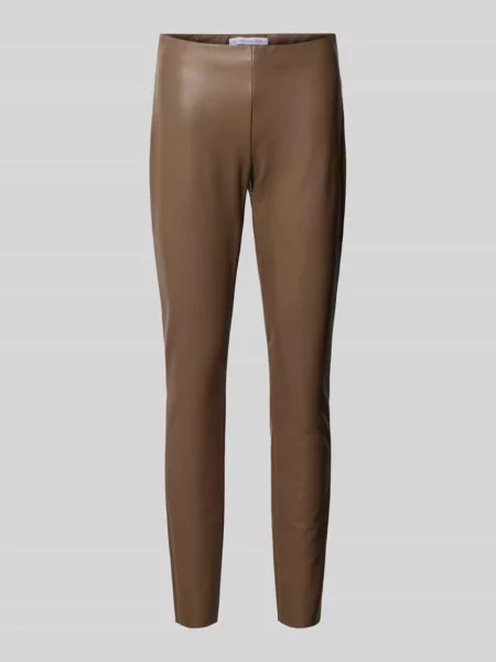 Spodnie ze sztucznej skóry o kroju slim fit z mieszanki model RESA' Raffaello Rossi