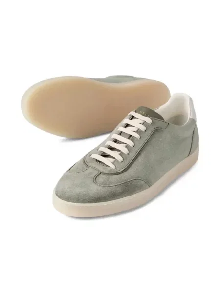 Sneakersy Brunello Cucinelli zamszowe zielone