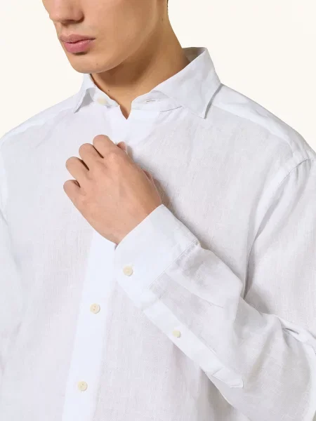 Eton Koszula Lniana Casual Fit weiss biała