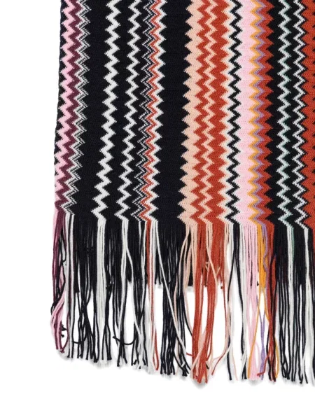 Fular Missoni cu franjuri negru