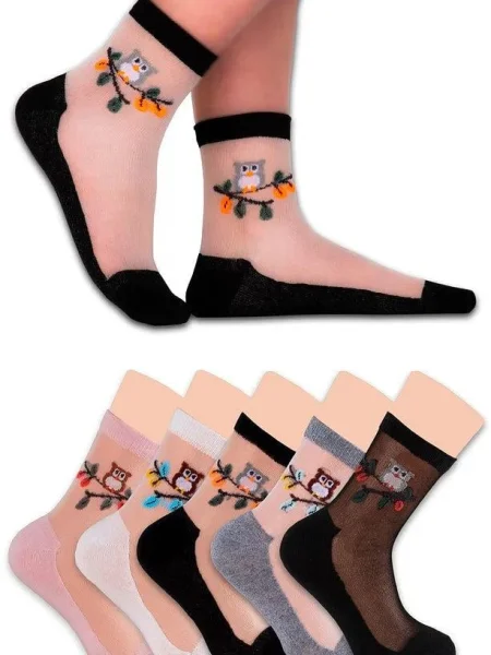 Șosete Dewberry din tul negru