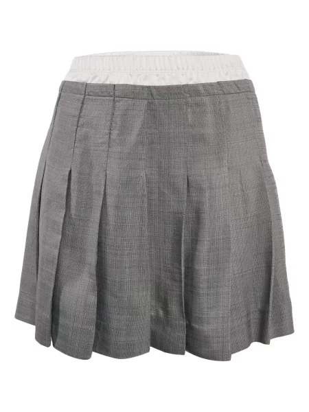 Spódnica plisowana Sandro z krepy szara