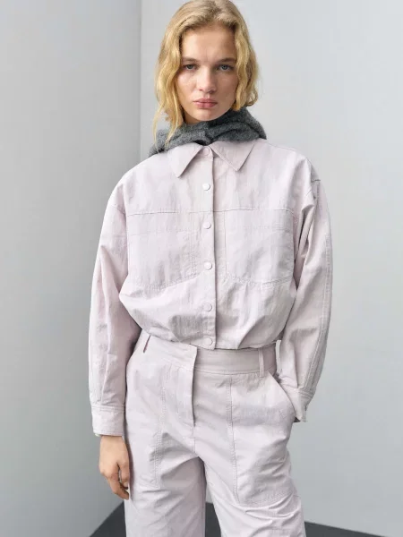 Жакет MANGO світло-рожевий рожевий