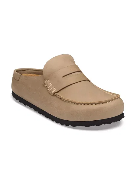 Birkenstock Naples Wrapped LEOI σαγιονάρες mules γυναικείες δερμάτινες καφέ