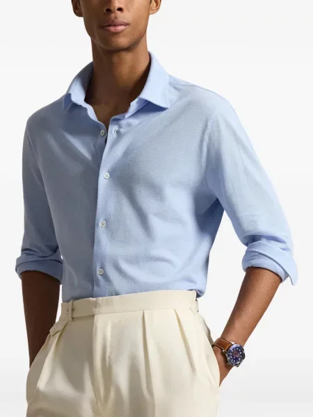 Czapka z daszkiem Polo Ralph Lauren w kratkę z twillu biznesowa niebieska