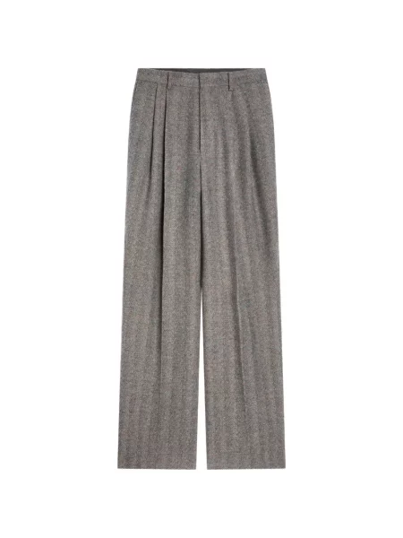 Pantaloni Dries Van Noten de lână gri