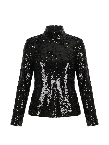 Top Valentino Garavani cu paiete negru