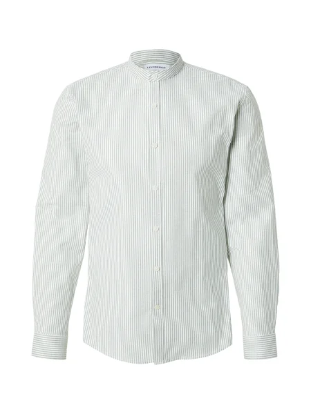 Lindbergh Košile Manderin pastelově zelená bílá