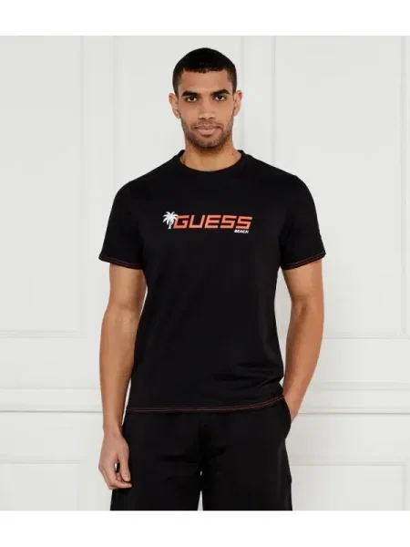 Guess Underwear Tricou PALM LOGO negru
