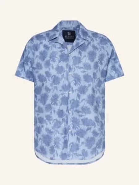 Desoto Letní Košile Lido Slim Fit Z Džerzeje / tmavě modrá