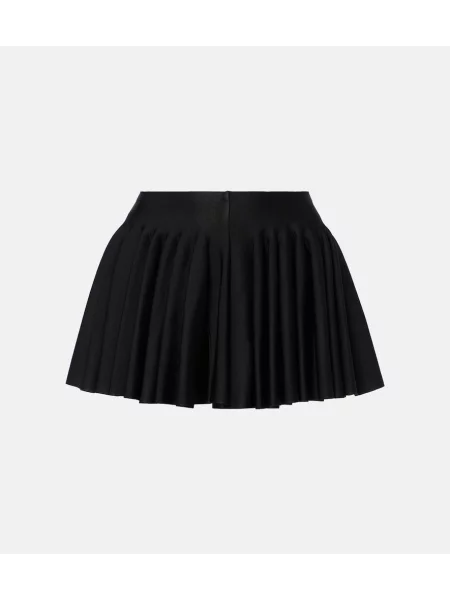 Pantaloni scurți Alaïa plisate negru