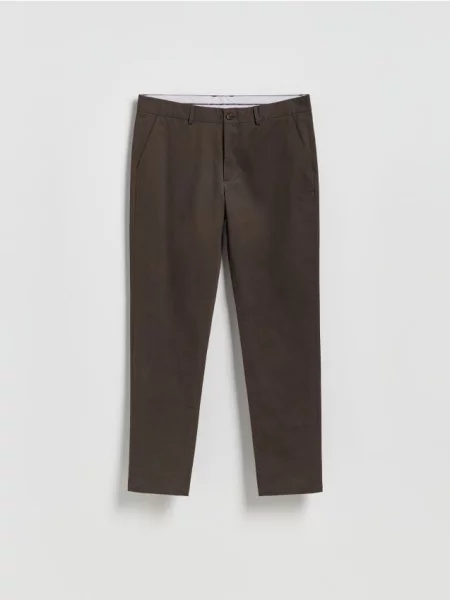 Reserved Pantaloni chino slim fit maro-închis maro