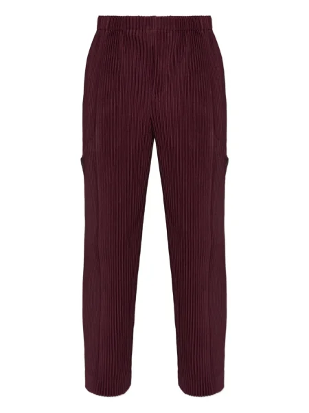 Plisované cargo kalhoty Homme Plissé Issey Miyake červené