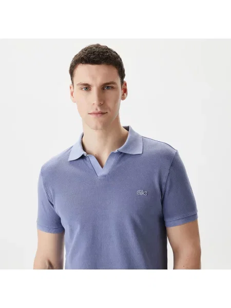 Поло Lacoste голубое