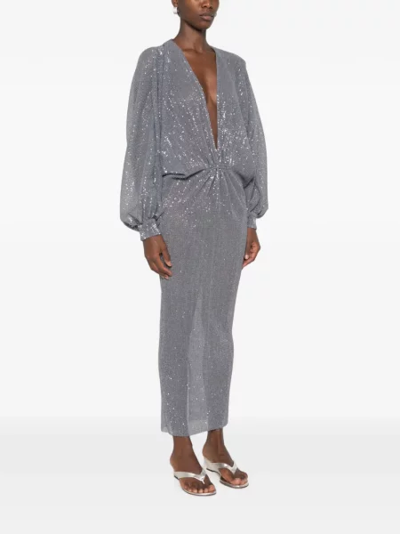 Rochie maxi L'idée cu paiete gri